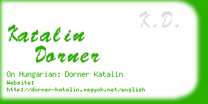 katalin dorner business card